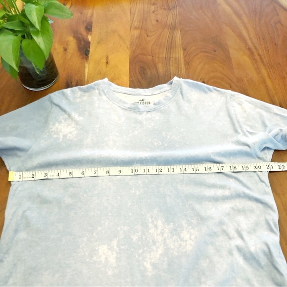 Hollister Pastel Blue Casual Relaxed Fit Short Sleeves T Shirt Tee. Large. - Picture 9 of 13